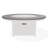 54" Round Rustic Polymer Fire Table with Propane Shelf-109665460