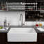 Évier de cuisine à cuve simple en argile réfractaire 36 po avec grille Houzer - PTG-3600 WH-C