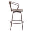 Swivel Counter Stool with Metal Frame-1071342607