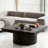Square Coffee Table With Cylindrical Base-1474266369