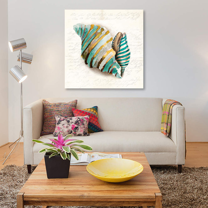« blue corail iii », impression sur toile, H 18 po x l 18 po x P 1,5 po, Pas de tapis, Toile tendue
