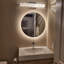 Miroir rond de salle de bain anti-buée avec éclairage réglable Airalyn-502926917