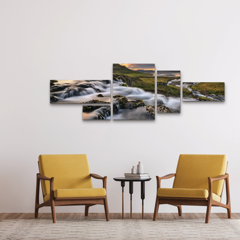 Ensemble de 5 panneaux d'art mural - "Early in the Morning" par Raymond Hoffmann 