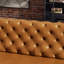 Canapé Chesterfield 80,7 po en similicuir, canapé 3 places avec pieds en métal doré pour le salon-1403588504-1403588510-1398315849