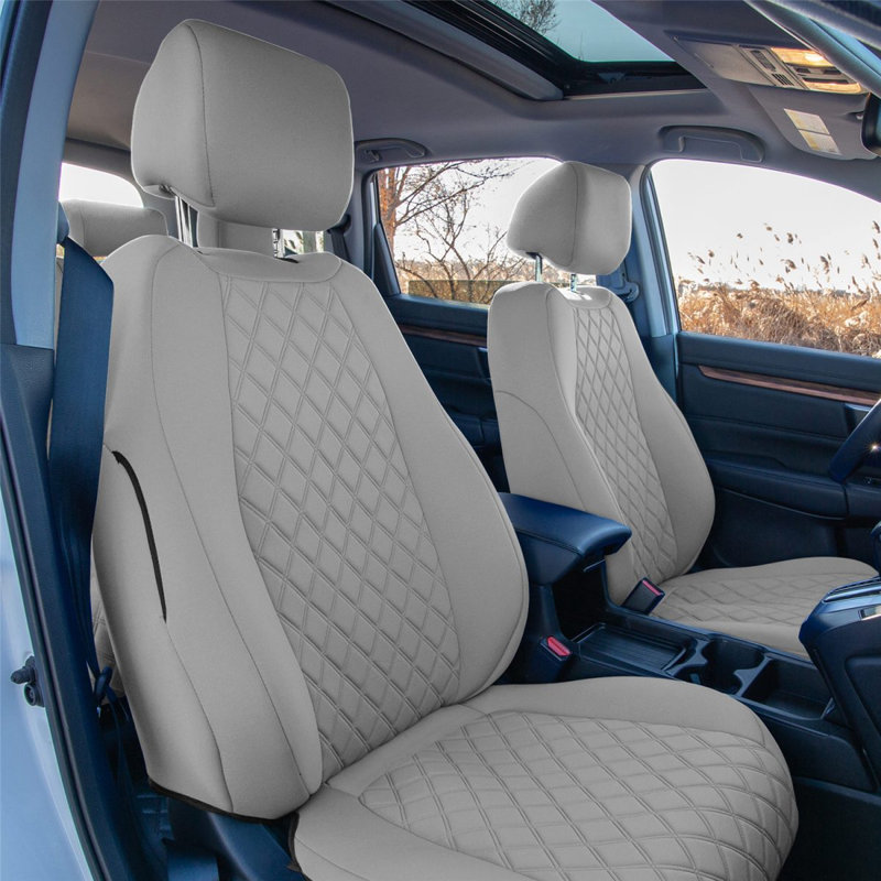 Housses de siège avant en néoprène sur mesure pour les modèles CR-V LX, EX et EX-L 2017-2022, Gris foncé