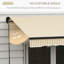 Auvent de jardin rétractable 12 pi x 10 pi, abri de soleil pour le patio avec manivelle, tissu protégé de 280 g / m², structure en aluminium stable, beige pour terrasse et balcon rétractable de 10 pi, manivelle avec parasol robuste-132901078