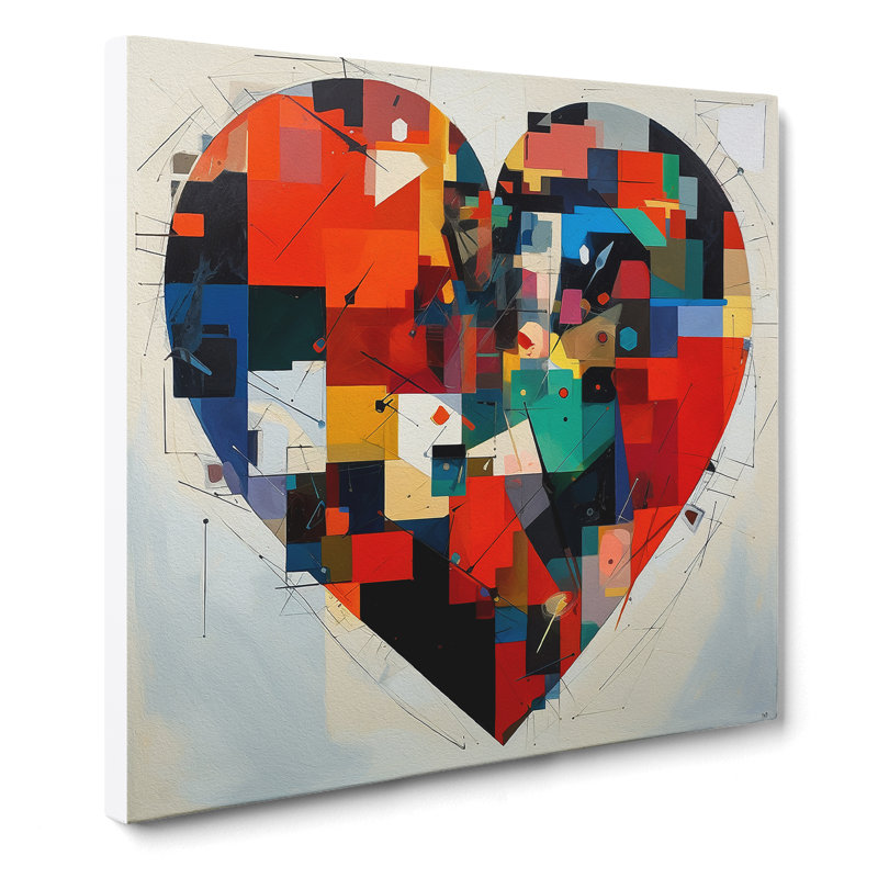Anatomical Heart Suprematism No.2 - Wrapped Canvas, 35cm H x 35cm W x 3cm D