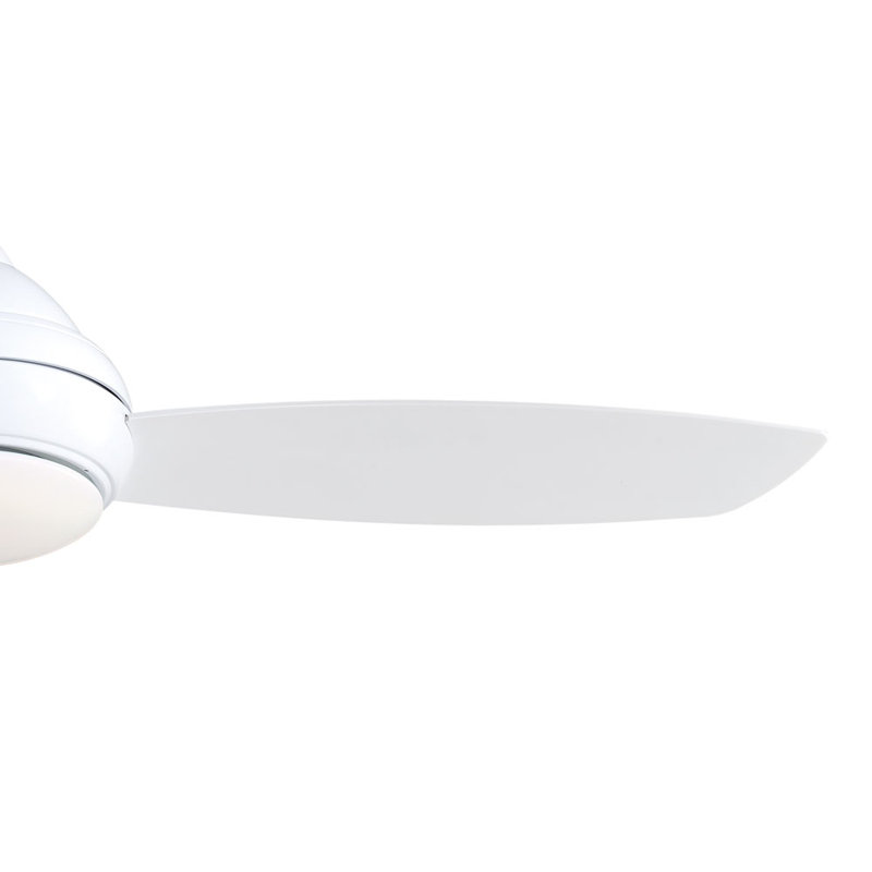 58" Concept I Wet 3 - Blade Outdoor LED Propeller Ceiling Fan with Wall Control and Light Kit Included, White