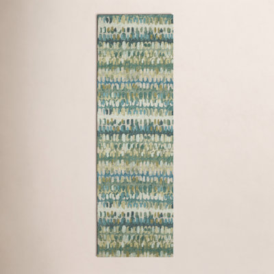 Paint Chip Moss Hand Micro Hooked Wool Rug