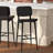 Crellus Upholstered Counter Stool with Metal Frame-88697039