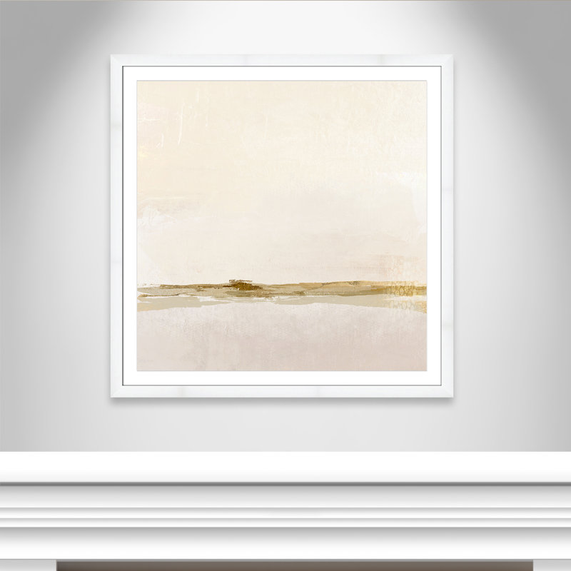 Impression abstraite étonnante par Denise Brown, Cadre blanc, H 42,5 po x l 42,5 po