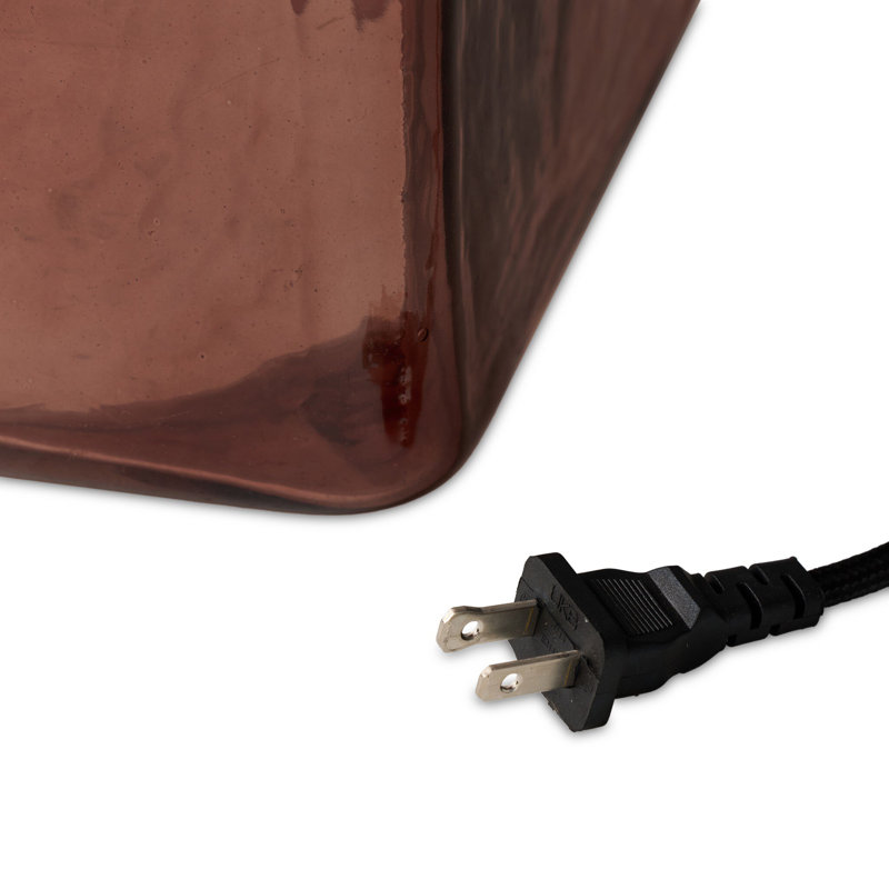 Saylor Table Lamp-Brown Cast Glass