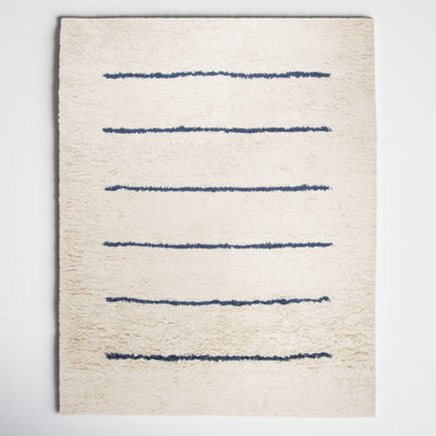 Mayer Handmade Wool Ivory/Navy Rug