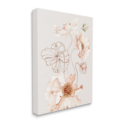 Motif moderne de pétales de fleurs roses