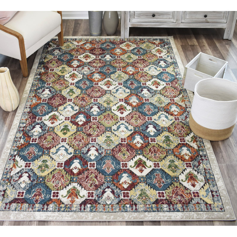Kauffman Brown Area Rug, Rectangle 5' x 7'