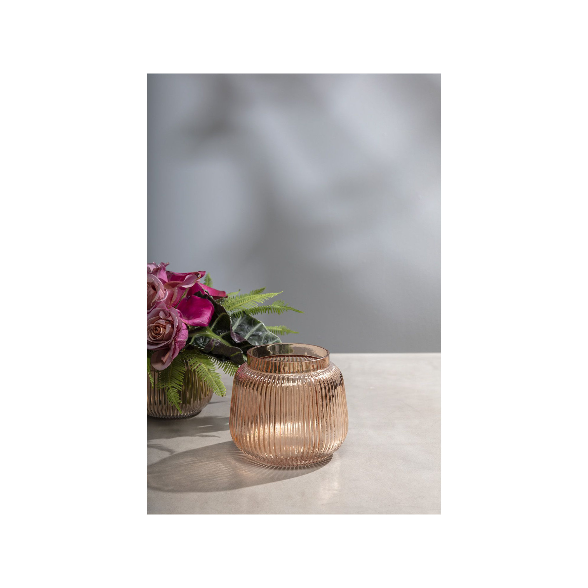 Brigida Handmade Glass Table Vase, 6" H x 6" W x 6" D