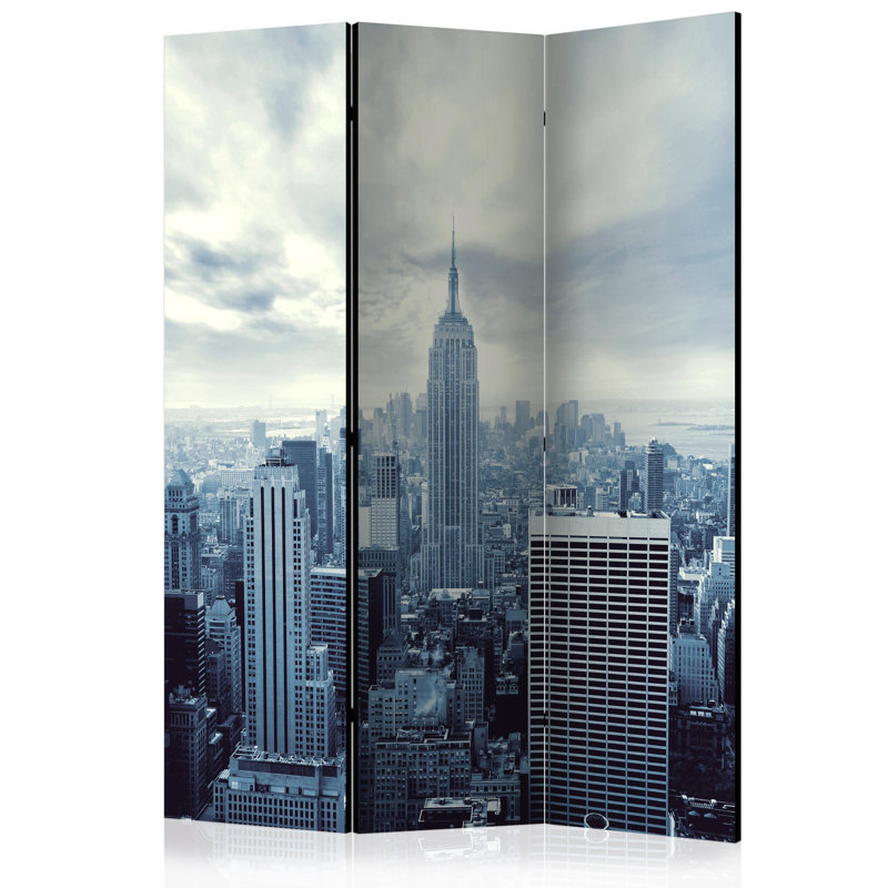 Hadari 135cm W x 172cm H 3 - Panel Solid Wood Folding Room Divider