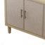 Armoire 59,84 "de style industriel rétro à 4 portes, portes décoratives en lin, pour chambre à coucher, salon, bureau, facile à assembler