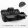 Zhanea Power Reclining Sofa with Heat and Massage,  3-Seat Dual Recliner Sofa