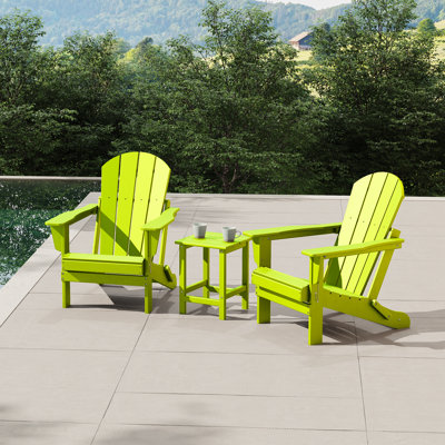 Laguna Foldable Outdoor Adirondack Chair With Table
