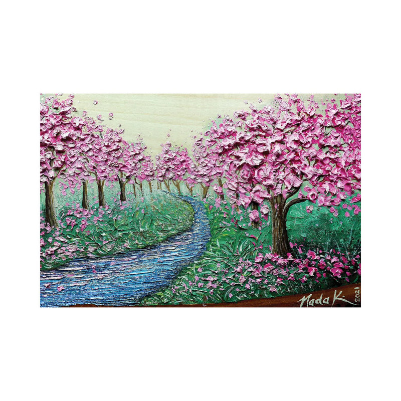 A Bloom In Flow - Hot Pink Magenta by Nada Khatib - Gallery-Wrapped Canvas Giclée on Canvas, Wrapped Canvas