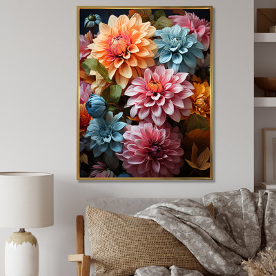 Beautiful Pastel Zinnias Blooms I