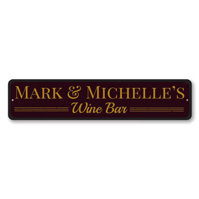 Plaque en métal Home Wine Bar