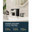 Waterfall Widespread Bathroom Faucet with Drain Assembly-95110731