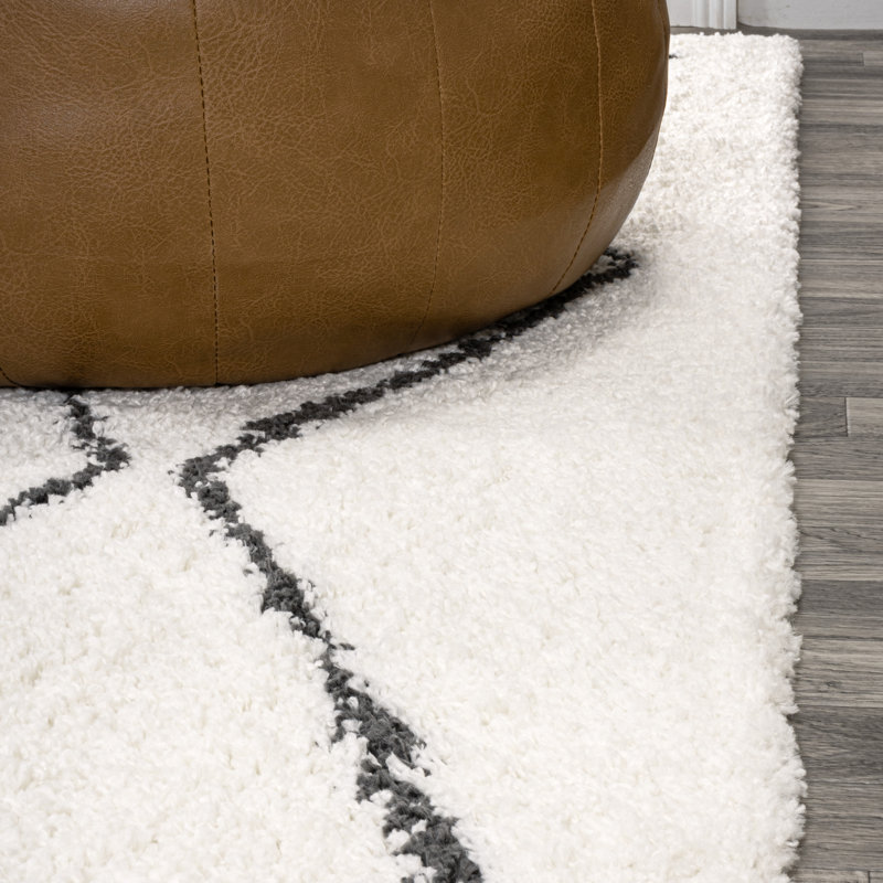 Tapis blanc / gris Schleicher, Rectangle 5 pi 1 po x 8 pi
