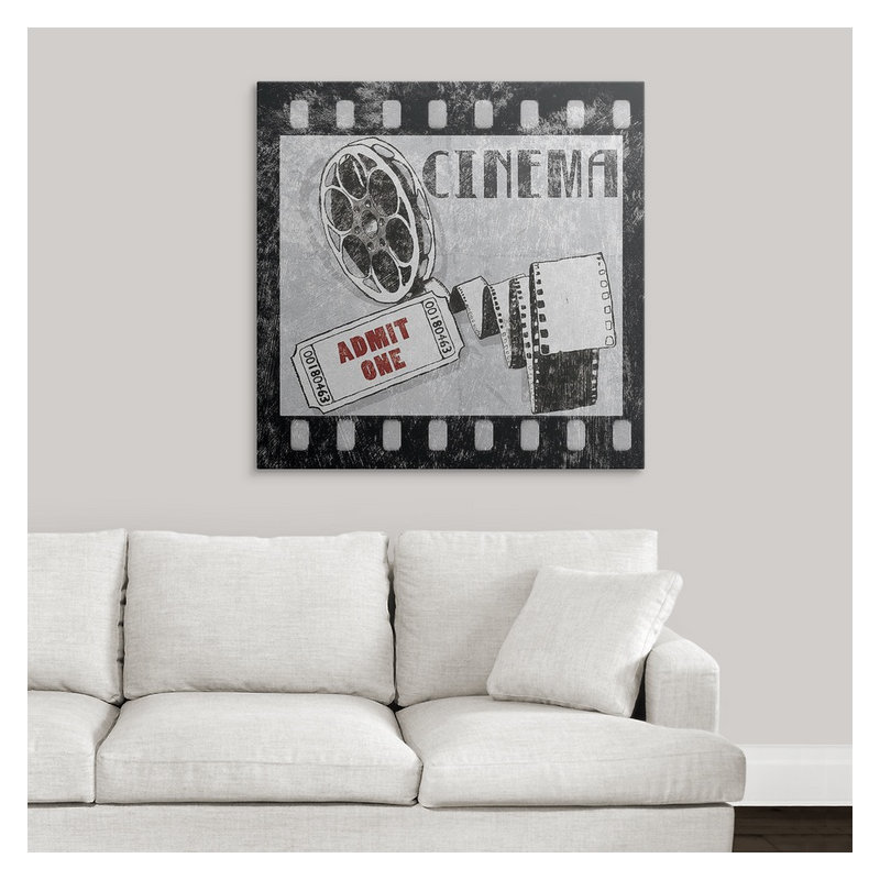 « cinema », impression, H 35 po x l 35 po x P 1,5 po, Toile