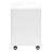 Glossy White Office File Cabinet On Rolling Wheels, 3 Storage, Modern Printer Stand With Smooth Performance Contemporary Exterior And Storage
