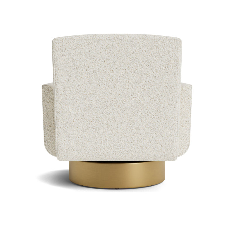Supernova Full Swivel Chair, Berber - Cream, Brushed Brass