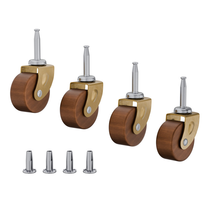 Roue de meuble en bois (diamètre: 1 5/8 po)