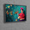 Art mural en toile de coton Frida au milieu des papillons, idéal pour la décoration moderne