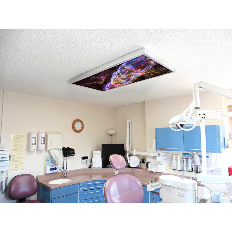 Astronomy Fluorescent Light Covers for Ceiling Lights - For 2x4 Light Fixture - by Octo Lights
