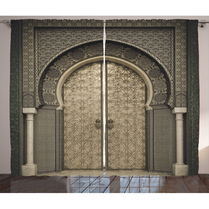 Moroccan Semi-Sheer Rod Pocket Curtain Panels, 54" x 90"