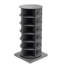 Armoire à chaussures grise rotative 360 °, 6 couches, pouvant contenir 24 paires, ajoutant du style à l'armoire à tablettes décorative, pouvant être facilement assemblée, esthétique moderne
