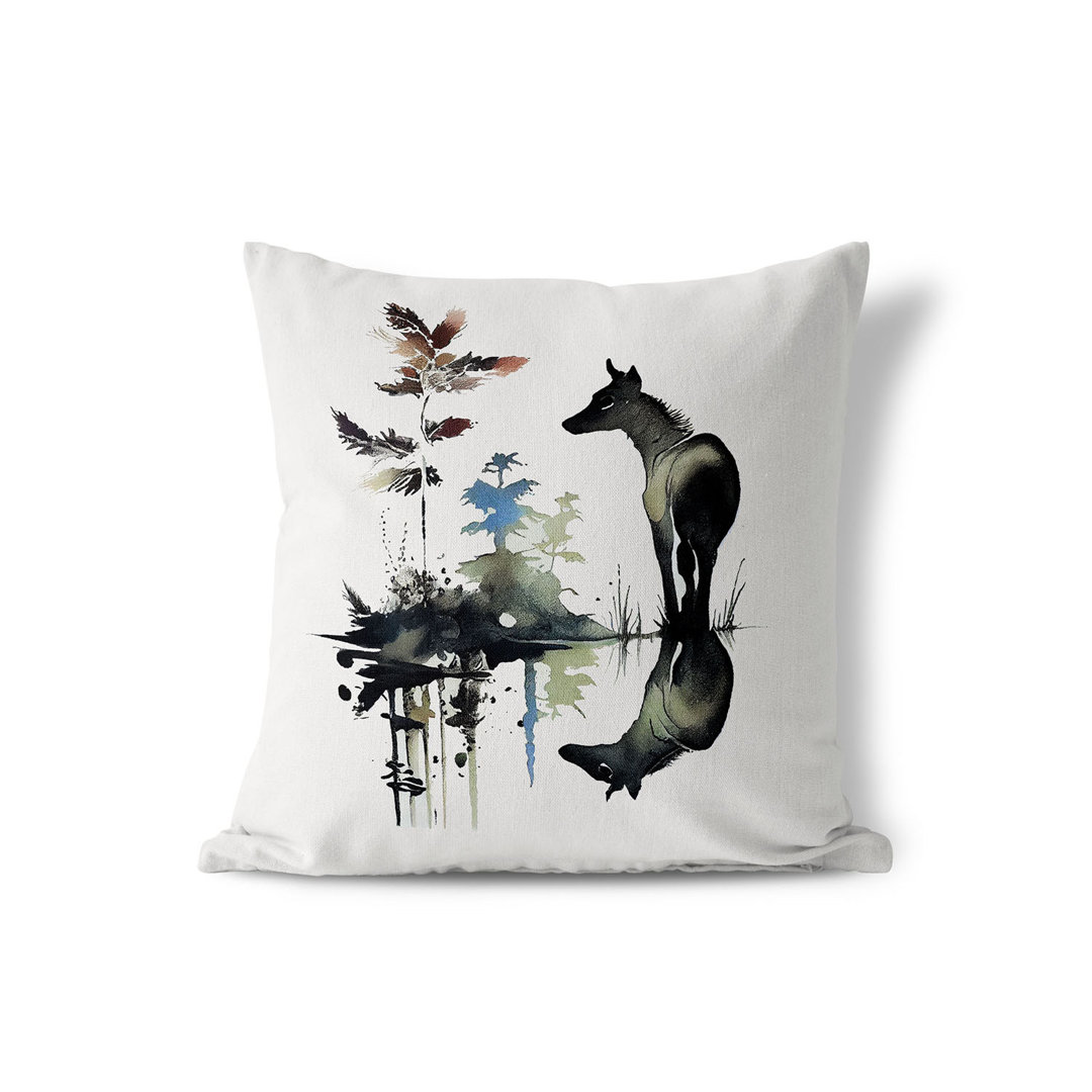 Wild Attire Floral Square Cushion mit Füllung