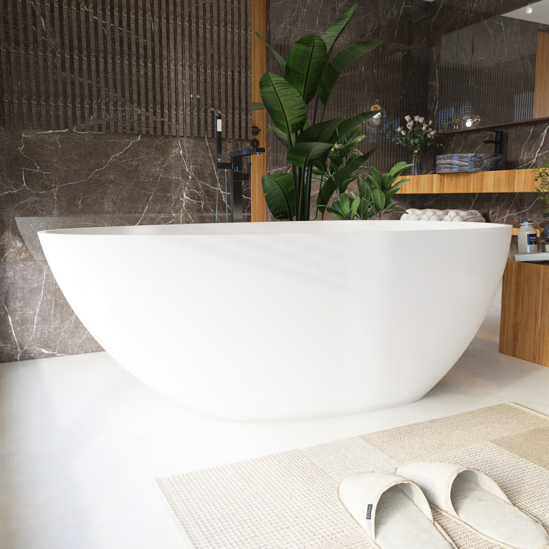 59'' x 29.5'' Soaking Solid Surface Bathtub