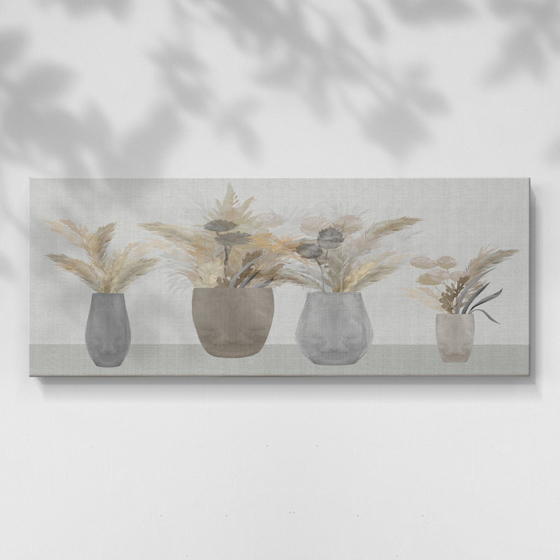 Natte morte Cattail - Toile tendue avec châssis - Prêt à accrocher, H 20 po x l 50 po