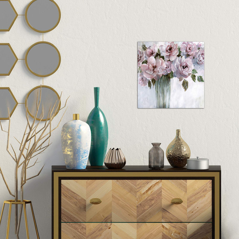 Bouquet Blush by Nan - Wrapped Canvas Painting, 45.72 cm H x 45.72 cm W x 1.91 cm D