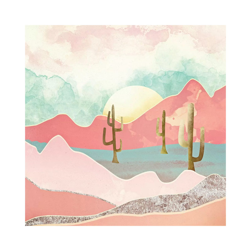 Desert Mountain by SpaceFrog Designs - Wrapped Canvas Painting, 30.48 cm H x 30.48 cm W