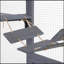 Enclos pour chat en bois avec 6 plateformes de saut, 2 condos pour chat, pont pour chat et planche à gratter-115341935