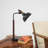 GlowLite Black Table Lamp with Cone Shade