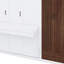Lit escamotable multifonctionnel avec placard intégré, tiroirs de rangement et table pliante