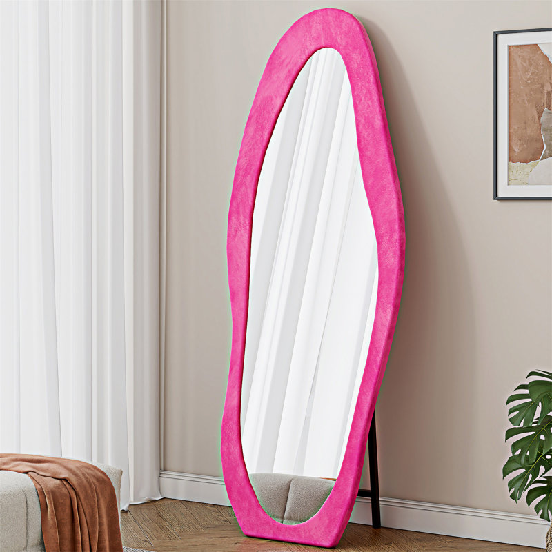 Full Length Mirror Floor Mirror Wall Mirror, Rose Pink