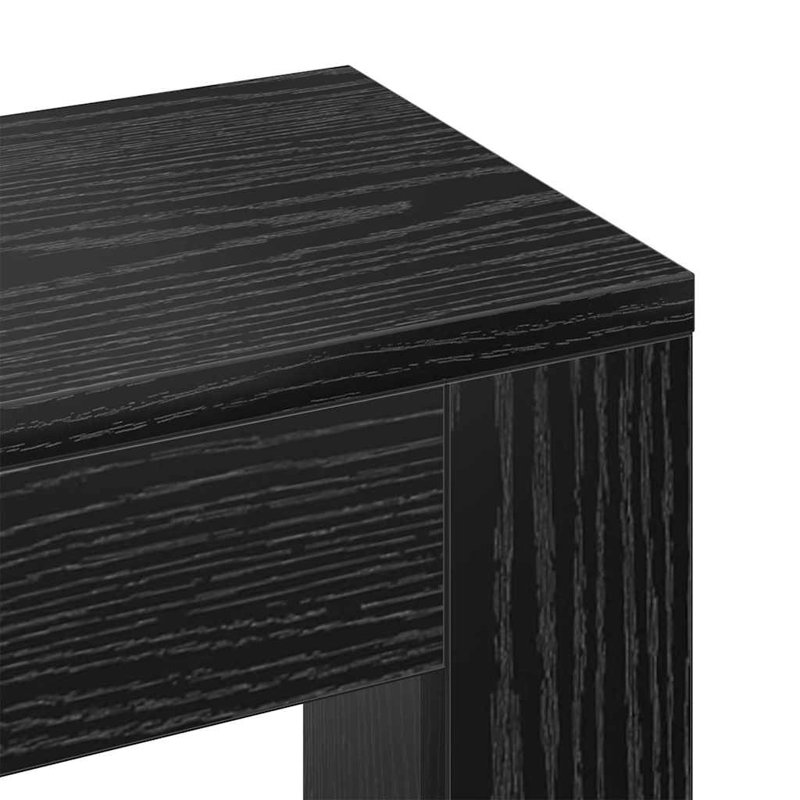 Large Radiator Cover, Black Oak, 149 x 20 x 82 cm, Horizontal Slats