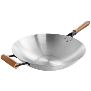 HexClad 14 Inch Hybrid Stainless Steel Wok Pan with Stay Cool Handle PFOA  Free, Dishwasher and Oven Safe, Works with Induction, Ceramic, Non-Stick,  Electric, and Gas Cooktops, Furniture & Home Living, Kitchenware