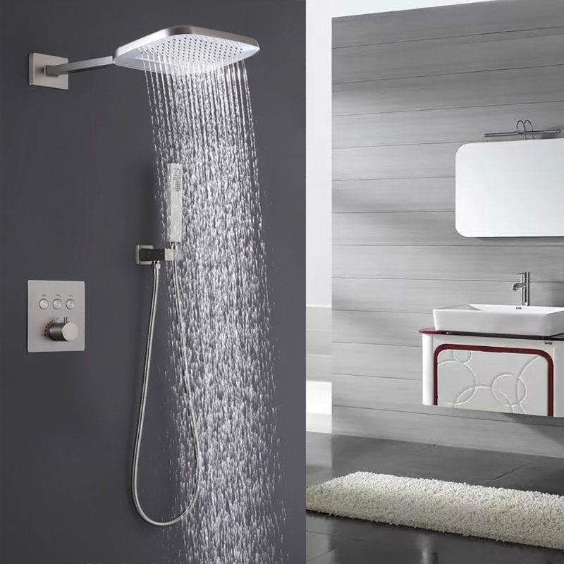 All-In-One Kit with Rough in-Valve, Brushed Nickel