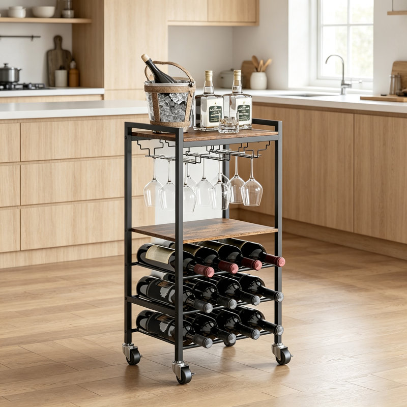 Wine Bottle & Glass Rack